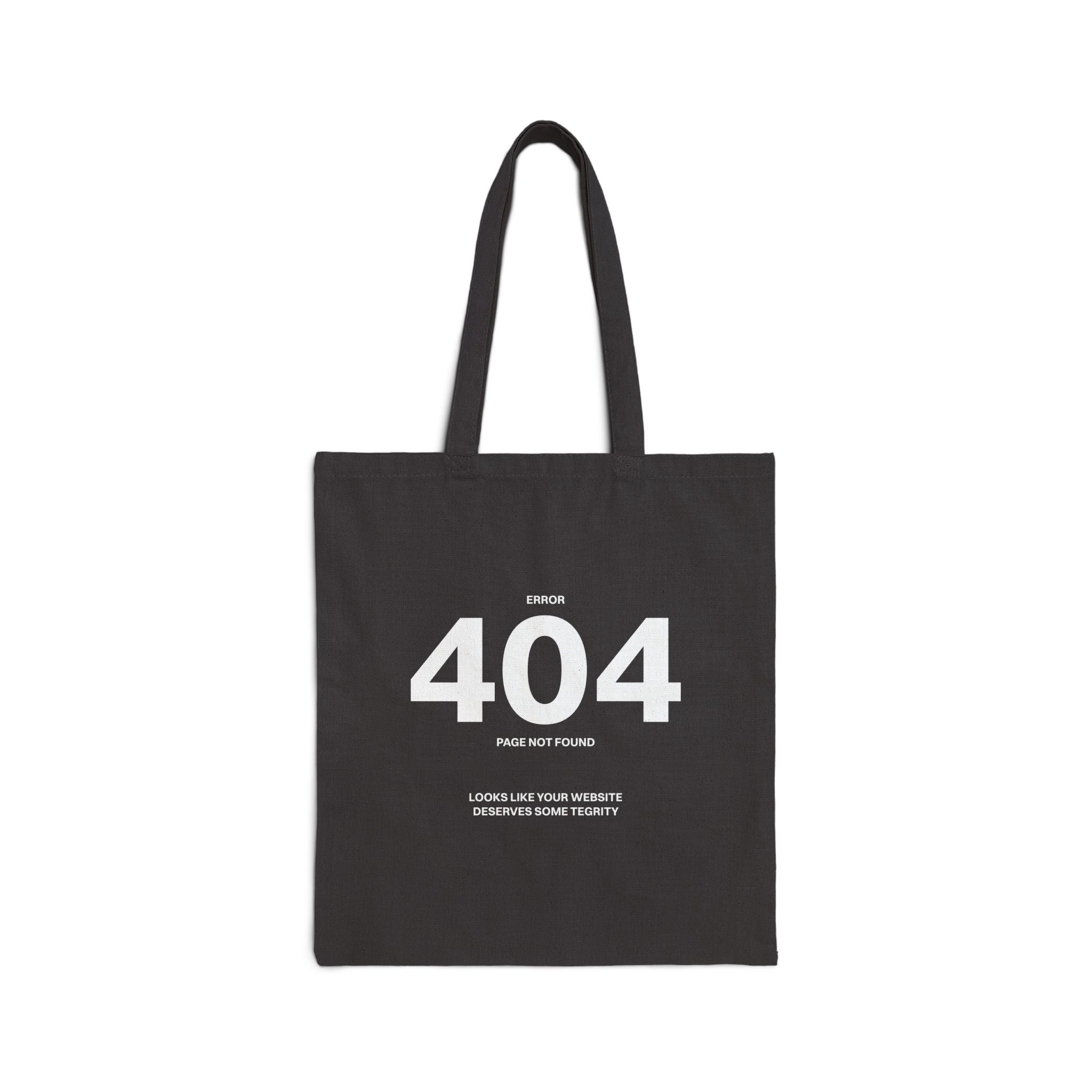404 Error Cotton Canvas Tote Bag - Stylish & Functional Shopper